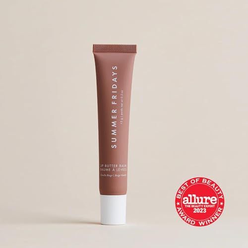 Summer Fridays Lip Butter Balm - Conditioning Lip Mask and Lip Balm for Instant Moisture, Shine and Hydration - Sheer-Tinted, Soothing Lip Care - Vanilla Beige (.5 Oz)