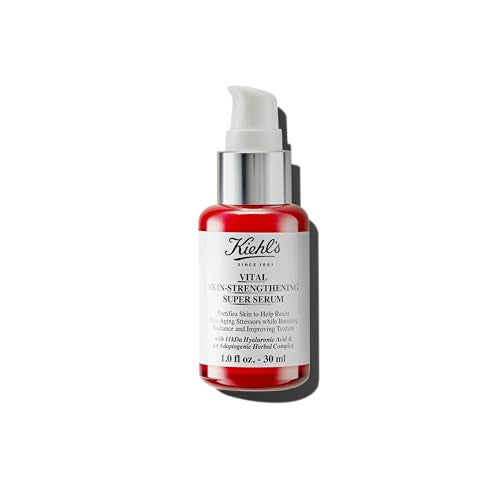 Kiehl's Vital Skin-Strengthening Hyaluronic Acid Super Serum, Boosts Radiance & Smooths Fine Lines, Improves & Renews Skin Texture, with Adaptogenic Herbal Complex, for All Skin Types - 1 fl oz