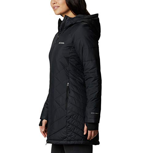 Columbia Women's Heavenly Long Hooded Jacket, Black, Small