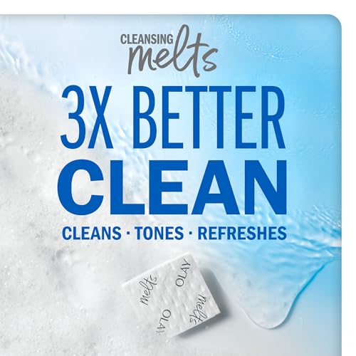 Olay Cleansing Melts + Vitamin C Face Cleanser, 64 ct. total (2 x 32 ct.), Water-Activated Face Wash Cleans, Tones, and Refreshes Skin