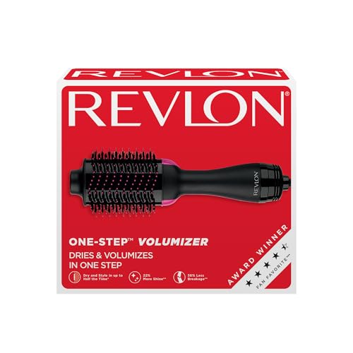 REVLON One-Step Volumizer Hair Dryer and Styler | Now with Improved Motor, Less Frizz, More Shine and Less Heat Damage for Salon-Style Blowouts | Amazon Exclusive (Black)