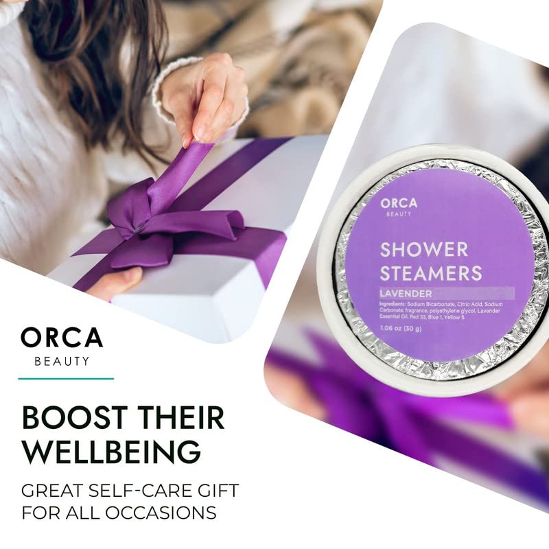 Shower Steamers (8 Scents) Includes Eucalyptus Shower Bomb, Relaxation Gifts for Women, Self Care Birthday Gifts, Unique Spa Gifts Shower Tablets, Shower Steamer Aromatherapy for Women & Men