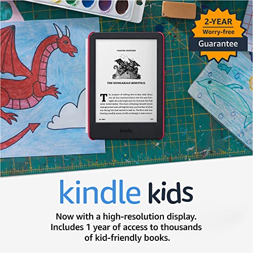 Kindle Kids (2022 release) – If it breaks, we will replace it, includes ad-free books, cover and adjustable light - Unicorn Valley