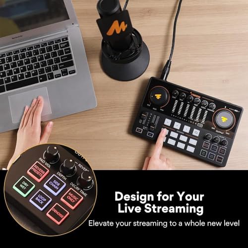 MAONO-MaonoCaster-Podcast Equipment Bundle for 2-includes All-in-one Audio Interface with Premium Mic Preamp, XLR Condenser Microphone, and 3.5MM Mic for Podcast Recording, Streaming, DJ (AME2 Duo)