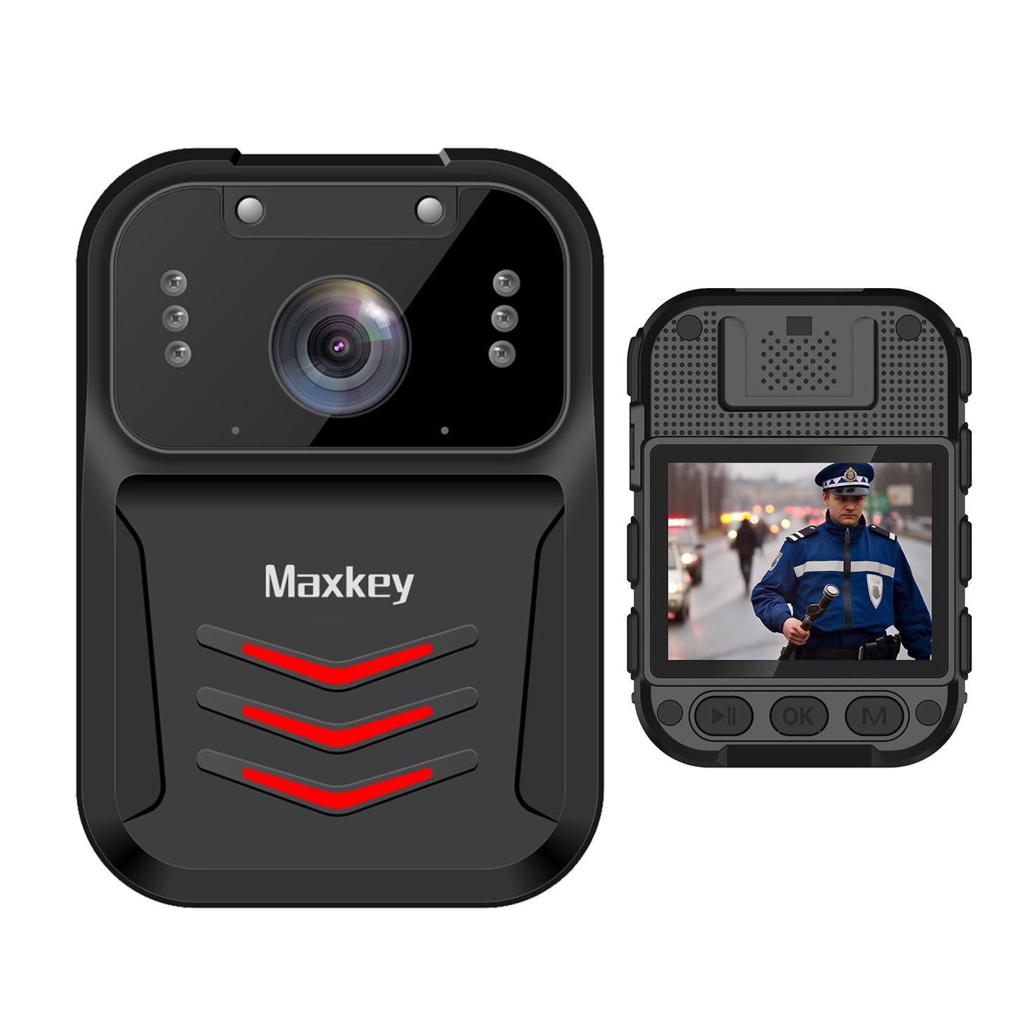 Maxkey M3 1080P Body Camera, 64GB Police BodyCam with Audio Video Recording and Ultra Infrared Night Vision,Body Worn Camera for Law Enforcement Recorder and Personal Use