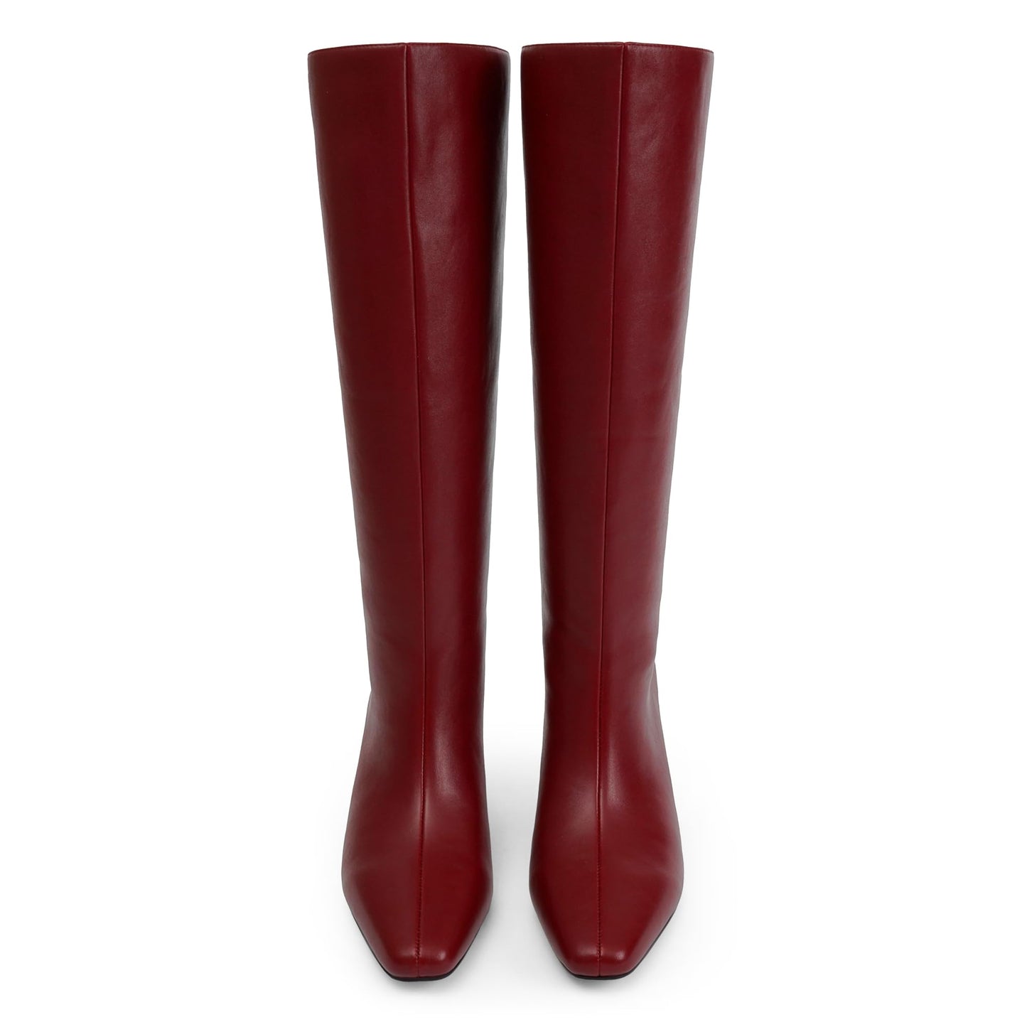 Modatope Red Boots for Women Knee High Boots Kitten Low Heel Square Toe Tall Long High Boots Size 8.5