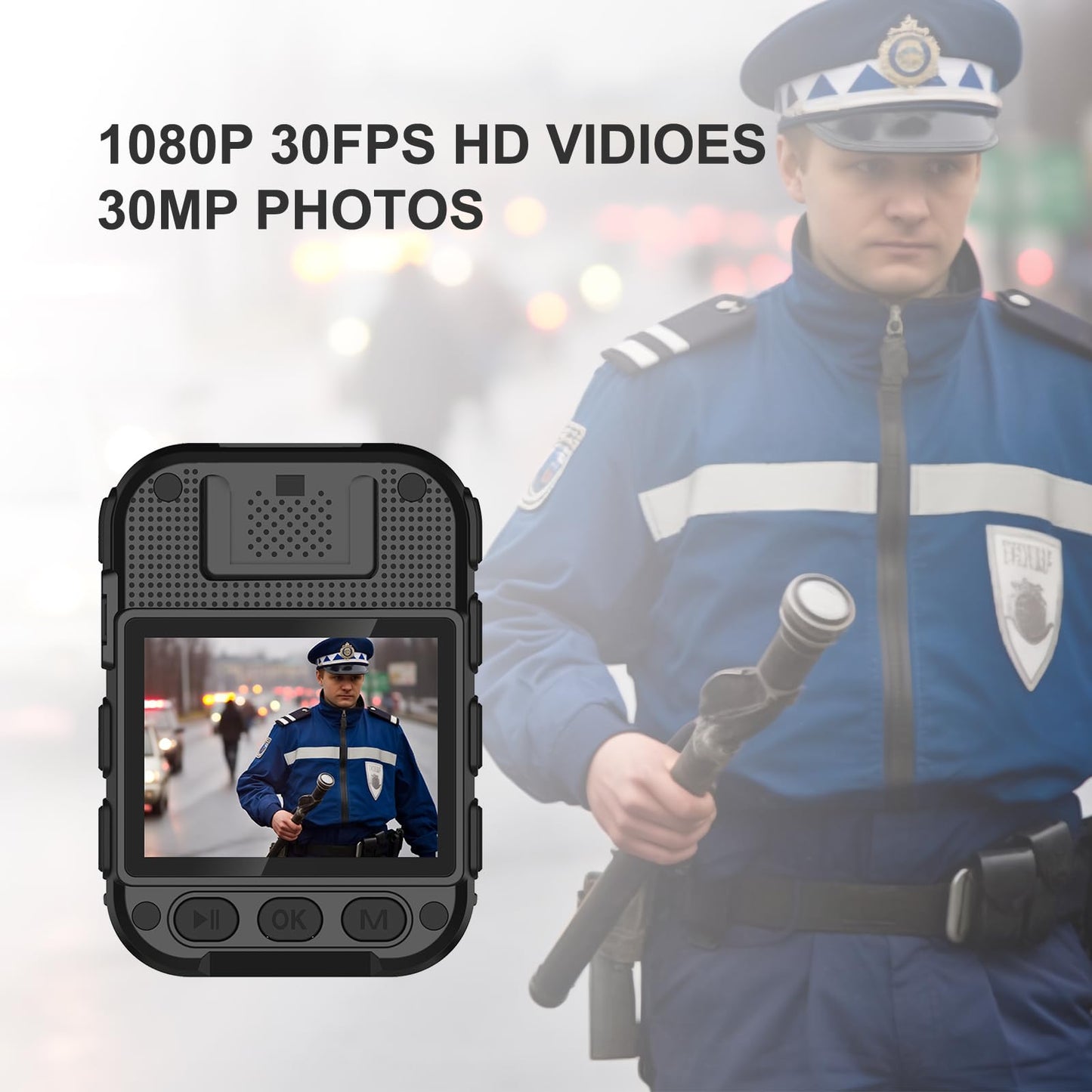 Maxkey M3 1080P Body Camera, 64GB Police BodyCam with Audio Video Recording and Ultra Infrared Night Vision,Body Worn Camera for Law Enforcement Recorder and Personal Use