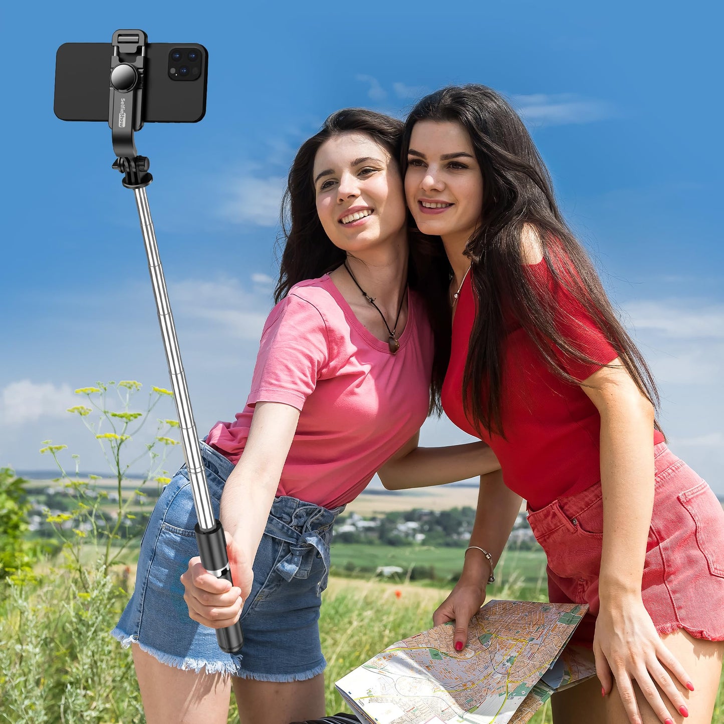 Selfie Stick Tripod, All in One Extendable & Portable Selfie Stick with Wireless Remote Compatible with iPhone 14 13 12 11 pro Xs Max Xr X 8 7, Galaxy Note10/S20/S10/OnePlus 9/9 PRO etc